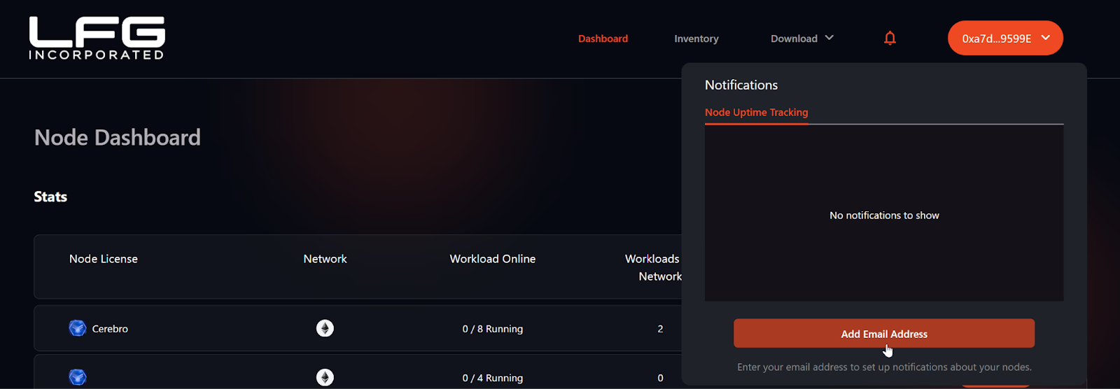 LFG Node Dashboard