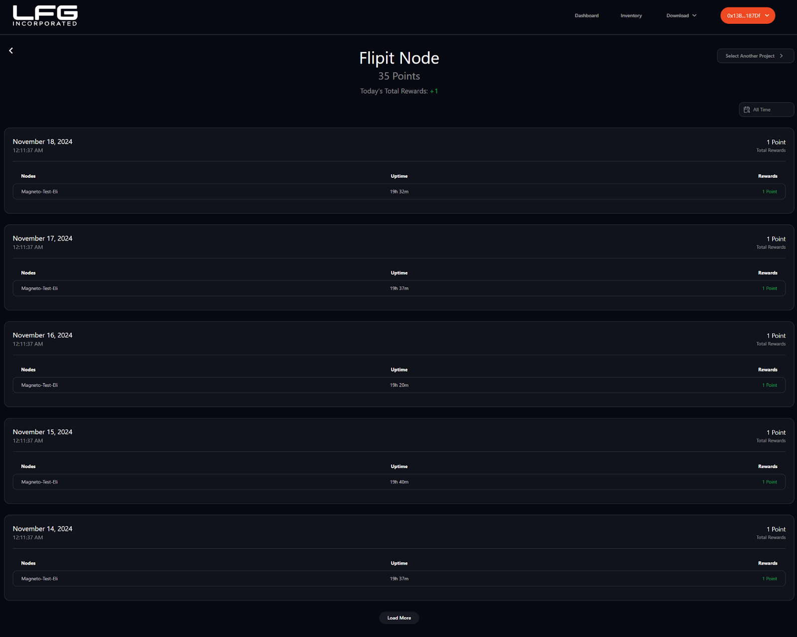 LFG Node Dashboard